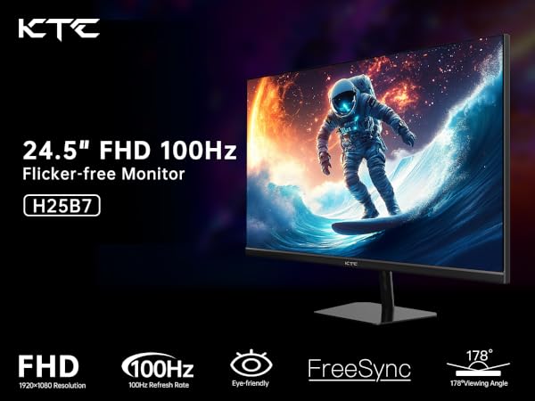 Amazon.com: KTC 24.5 Inch FHD 100Hz IPS Computer Monitor, 1080P