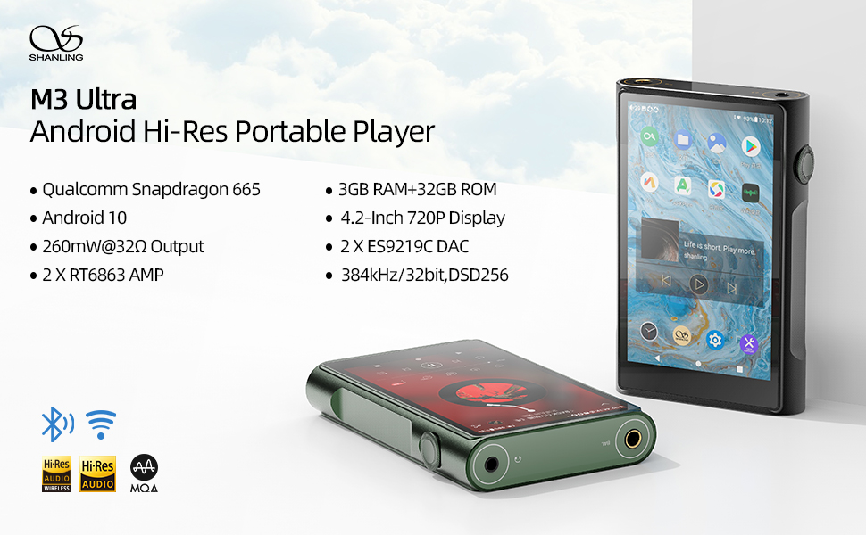 Amazon.com: SHANLING M3 Ultra MP3/MP4 Player,Portable Hi-Res