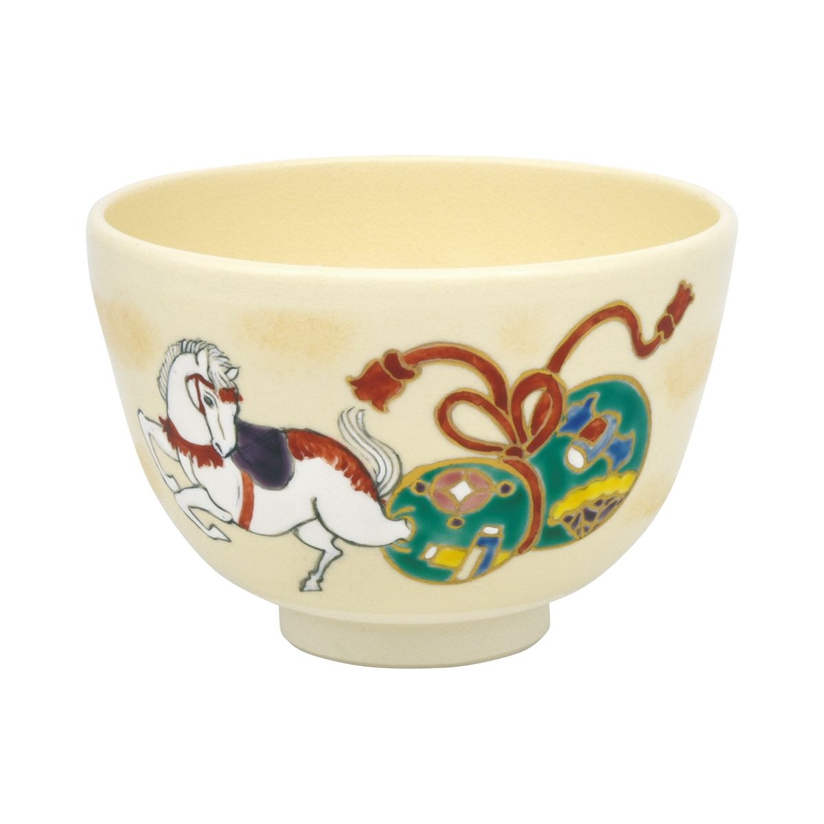 令和8年 午年 干支茶碗】仁清 瓢箪から駒 加藤永真作（化粧箱） | 令和