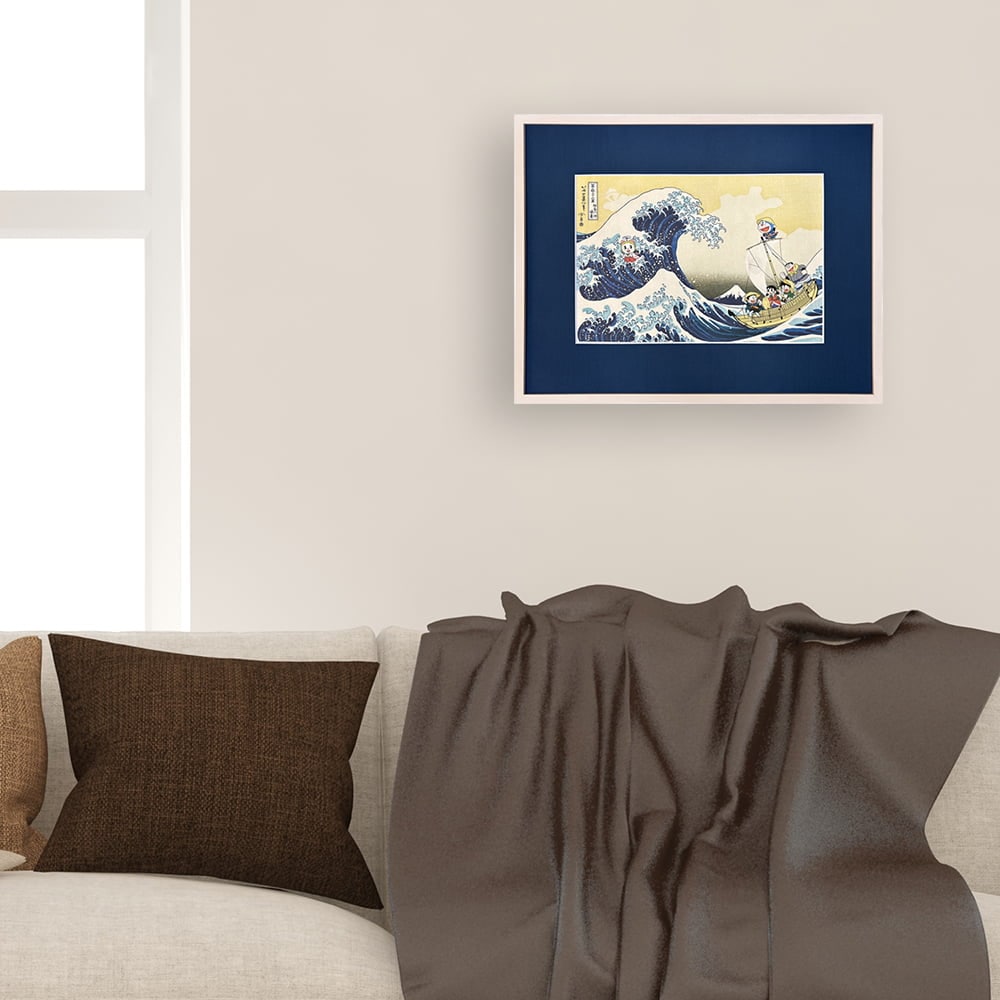 ドラえもん 浮世絵木版画「富嶽三十六景 神奈川沖浪裏」｜浮世絵工房