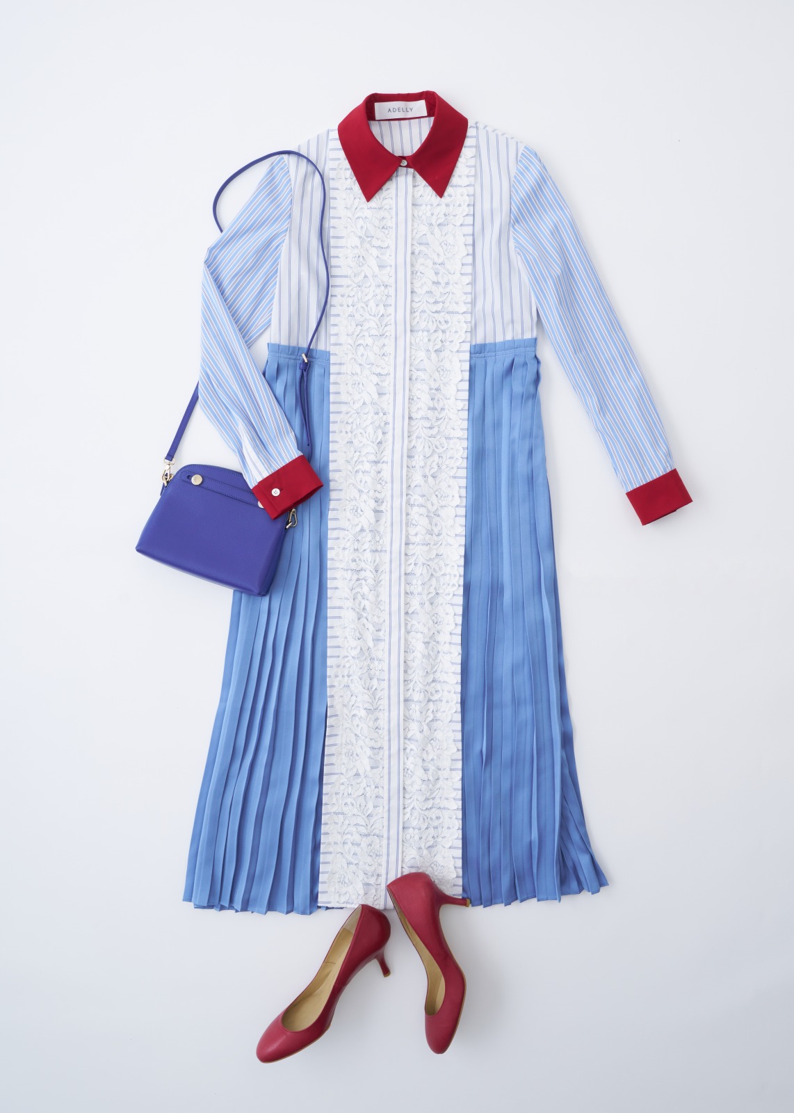 パッチワークプリーツワンピース | NEW | ADELLY ONLINE SHOP