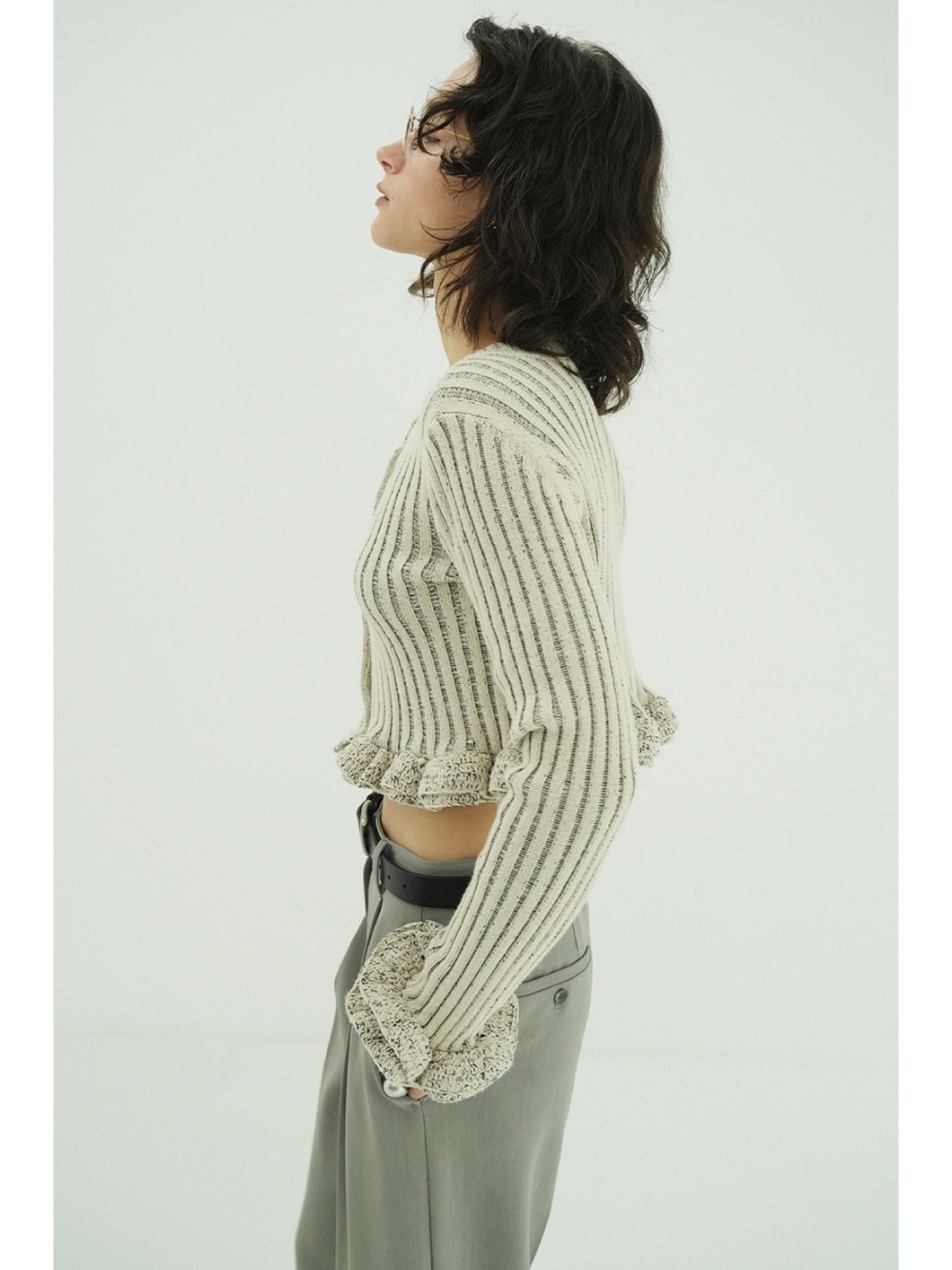 CLANE(クラネ) W FACE SHORT FRILLED KNIT TOPS - COLDBECK ONLINE