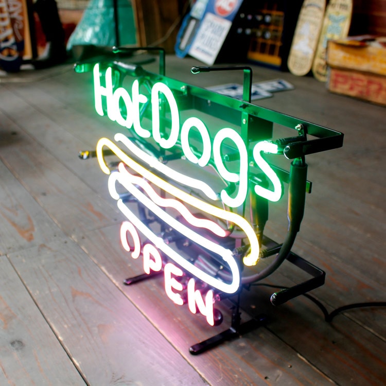 アメリカンネオンサイン HOT DOG （ホットドッグ ）H370×W505mm