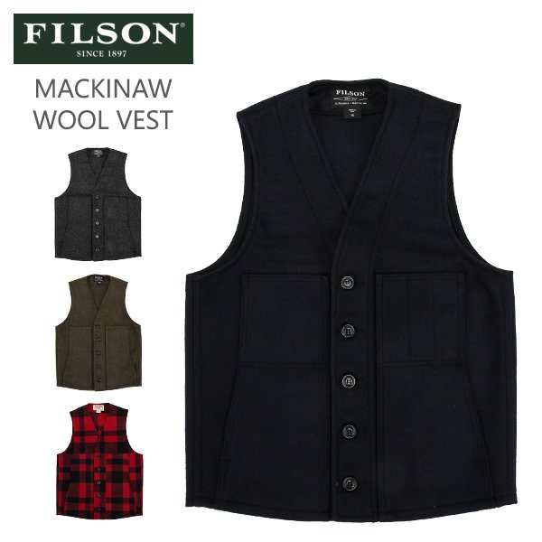 フィルソン FILSON ベスト マッキーノ ウール メンズ MACKINAW WOOL