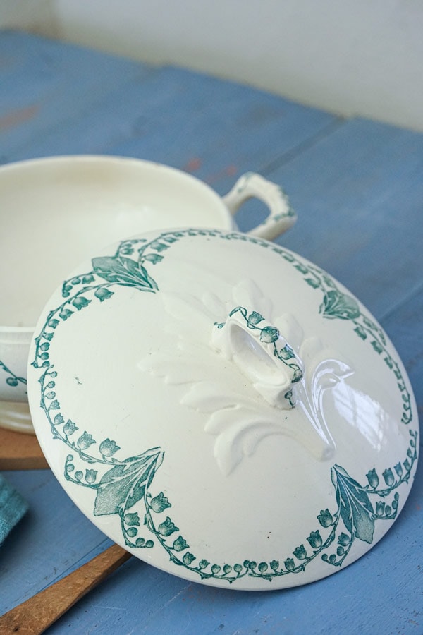 フランスアンティーク ロンシャン窯LonchampスズランMuguetのスー