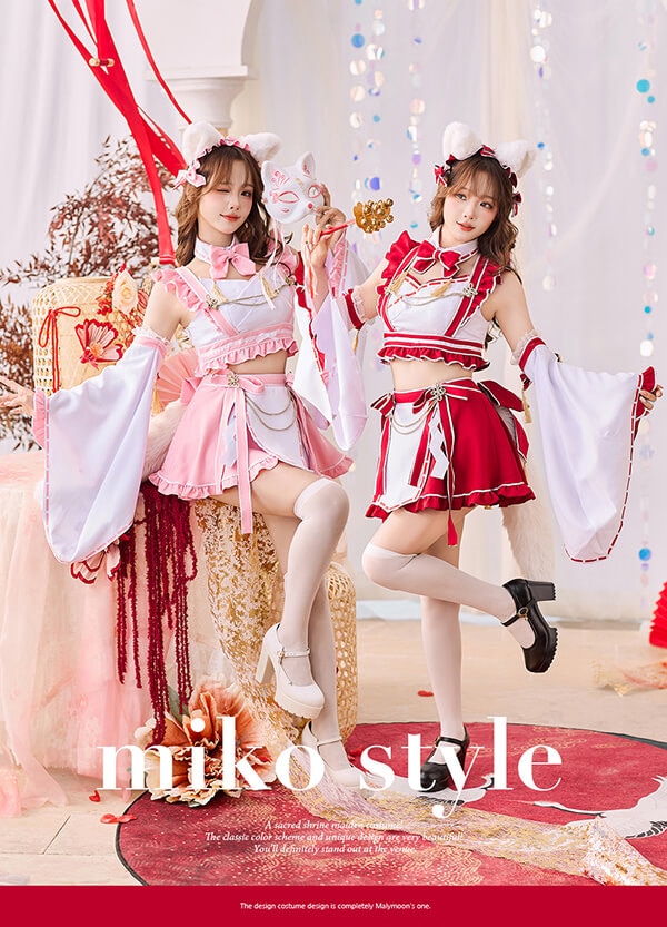 即日発送】キャンディホイップ巫女メイドキャット《オリジナルコスプレ