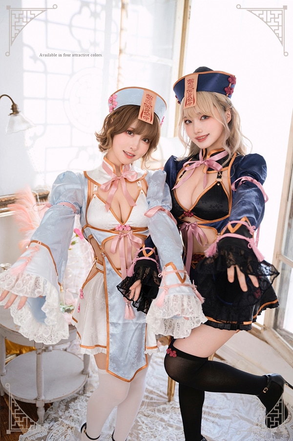 ネイビーは予約】セクシーレースキョンシー《ハロウィンコスプレ6点