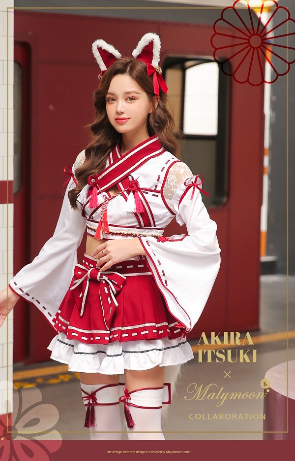 即日発送】【五木あきらコラボ】巫女キツネ《ハロウィンコスプレ7点