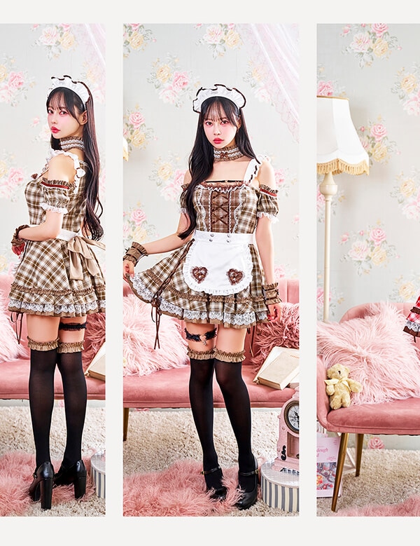 即日発送】【中村里砂着用】チョコレートチャンクチェックメイド