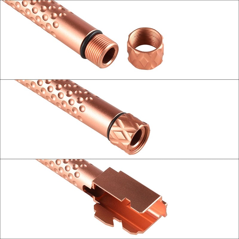 ZEVスタイル タクティカルディンプルアルミアウターバレル (14mm逆ネジ