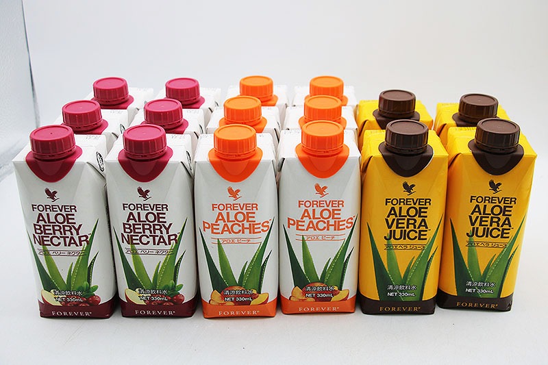 ◇FLP フォーエバー アロエベラジュース 330ml 3種計16本セット ピーチ