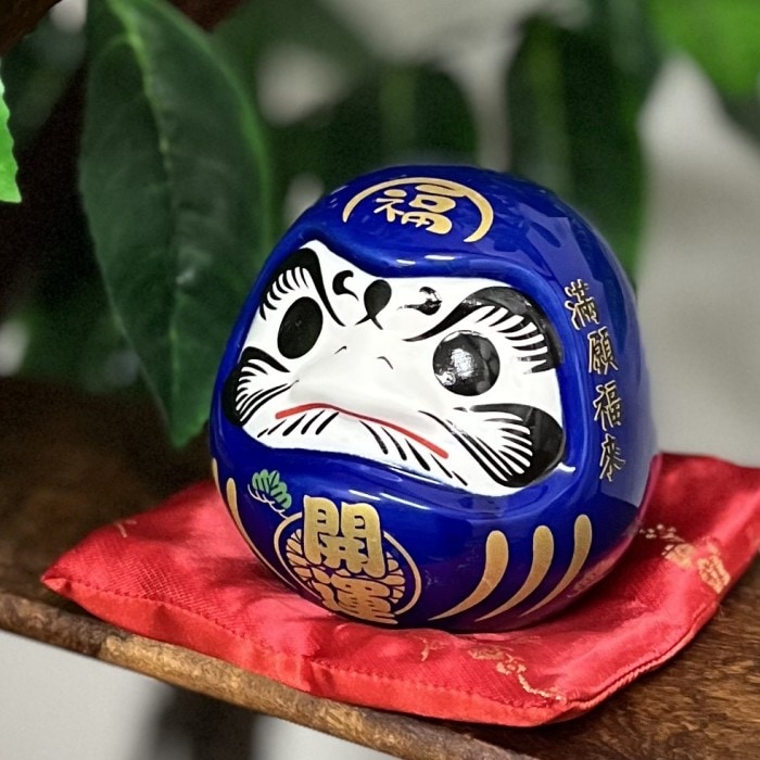 だるま 開運 ダルマ 達摩 青 陶器 貯金箱 達摩大使 魔除け 厄除け 家内