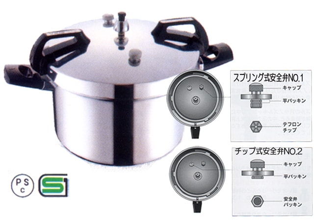 平和（ヘイワ）圧力鍋 アルミ鋳物製圧力鍋 PC-45Aのことなら、暮らしの