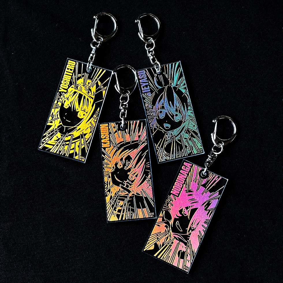 戦国乙女 イルミ風箔押しキーホルダー【コンプリートセット