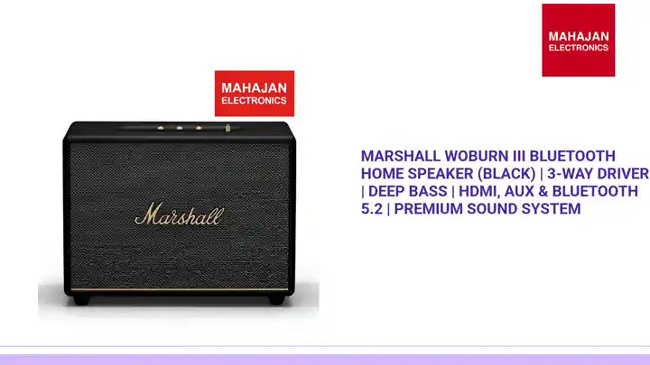Buy Marshall Woburn III Bluetooth Speaker | 3-Way Driver | HDMI
