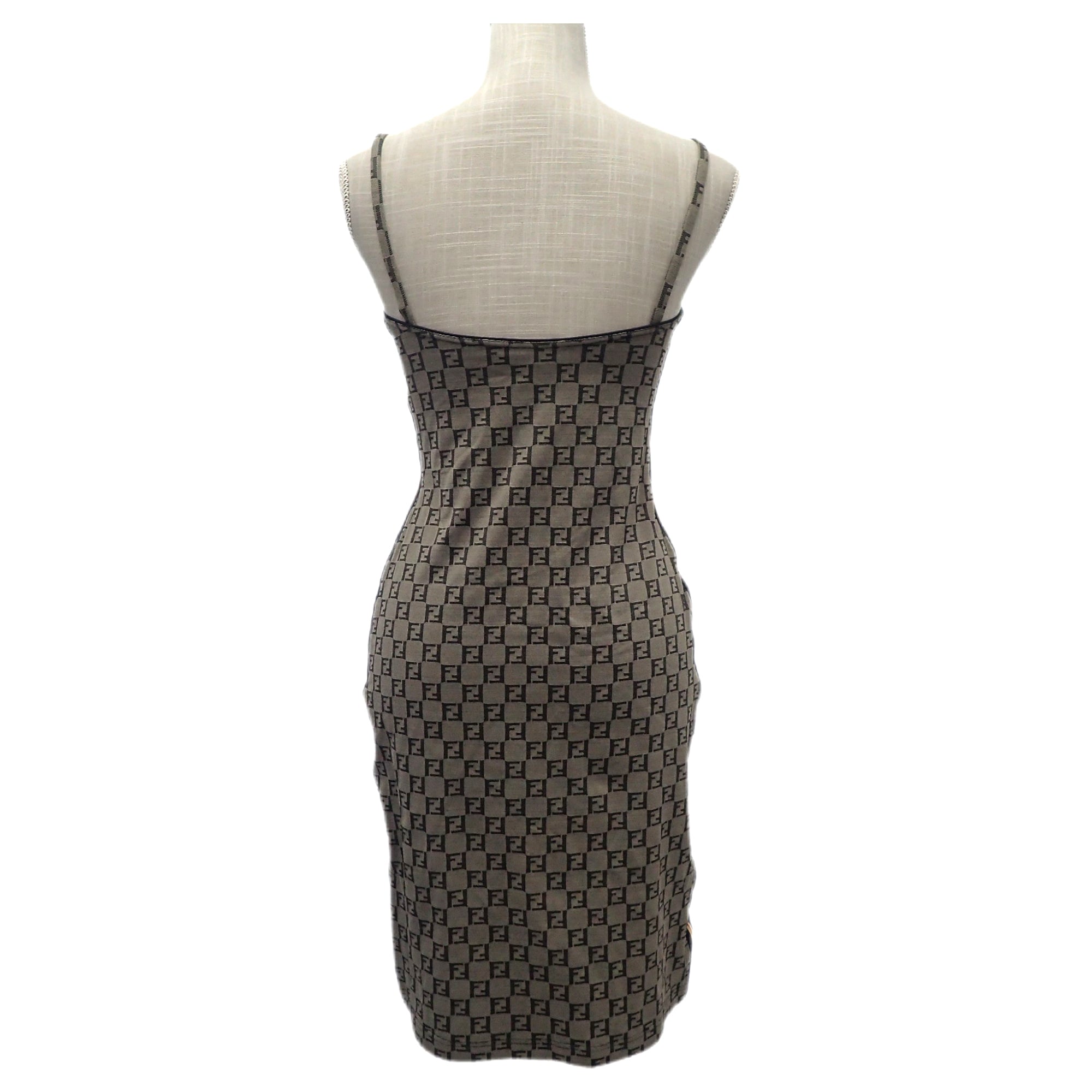 FENDI フェンディ ズッカ柄 モノグラム キャミソール ワンピース