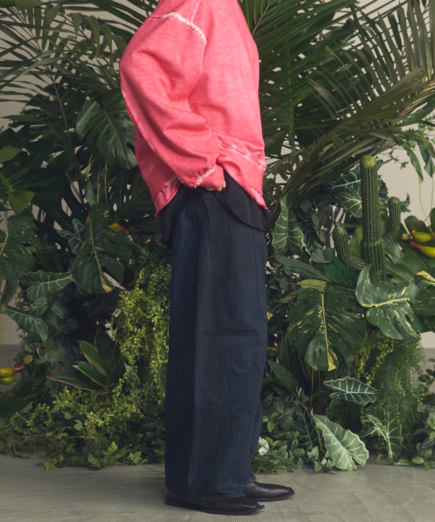 Three-Dimensional Cutting Denim Pants