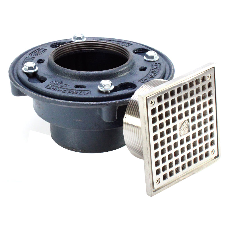 Zurn ZN415S Floor Shower Drain Square Heel-Proof Strainer