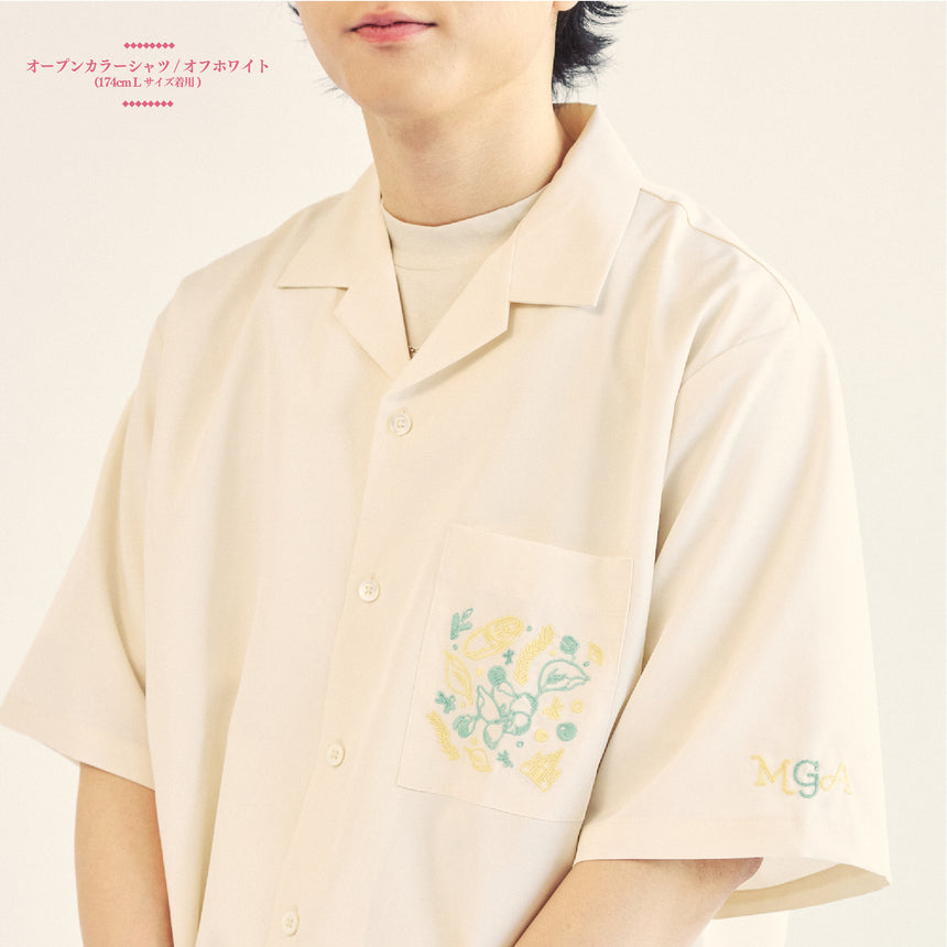 LANDMARK IN HARAJUKU オープンカラーシャツ / オフホワイト – Mrs