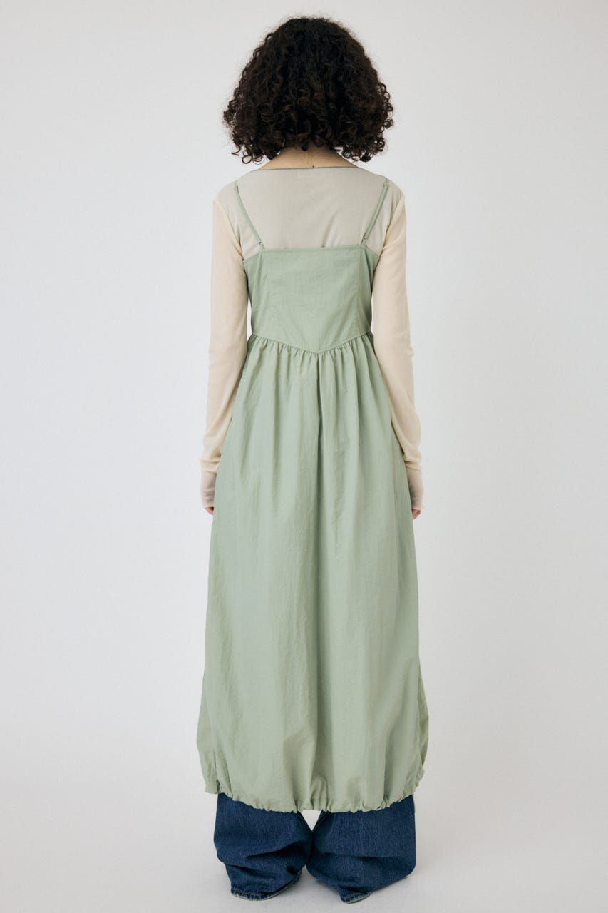 MOUSSY | FRONT ZIP NYLON キャミドレス (ワンピース(ロング） ) |SHEL