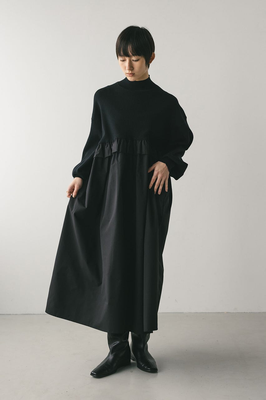 STYLEMIXER | バックストリングコンビネーションワンピース