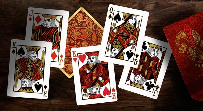 Paisley Royals Red Playing Cards by Dutch Card House | X-Decks