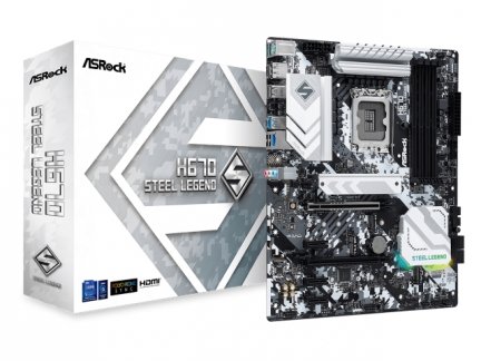 ASRockのSteel LegendシリーズからインテルH670チップ搭載DDR4 ATX