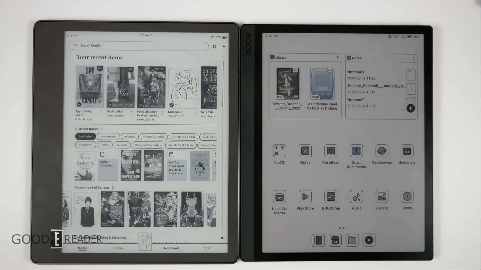 How the Kindle Scribe measure up to the Onyx Tab Ultra C - Good e