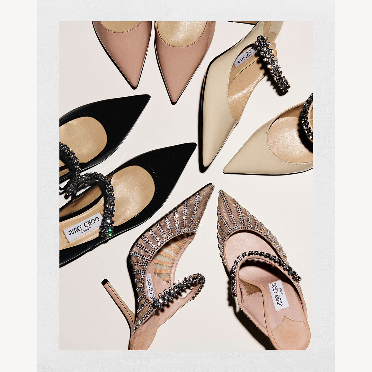 Bing Pump Flat|Black Patent Leather Flats| JIMMY CHOO