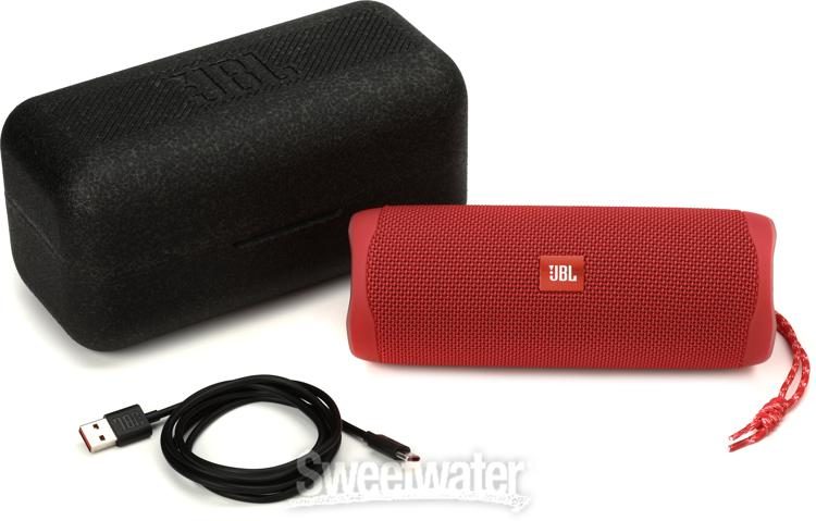 JBL Flip 5 Portable Waterproof Bluetooth Speaker - Red | Sweetwater