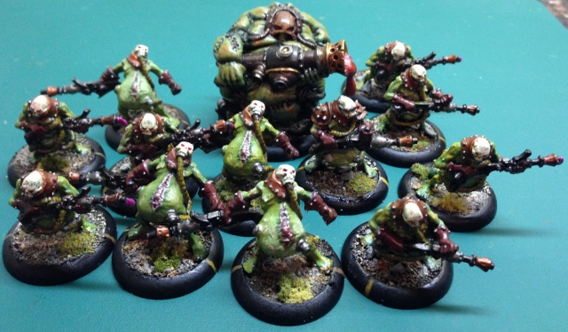 Bile and Bloat Thralls | Adventures in painting miniatures