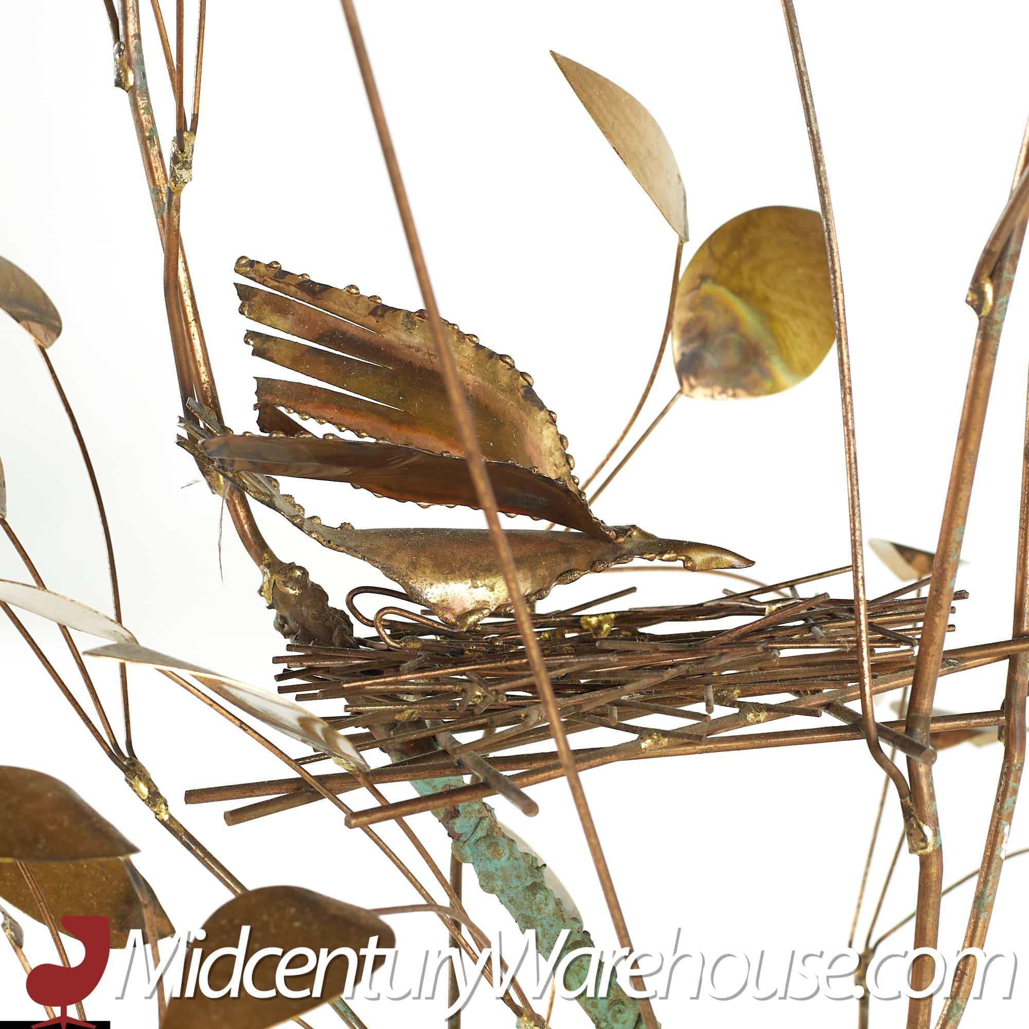 Curtis Jere Brutalist Mid Century Brass Tree Sculpture | Mid