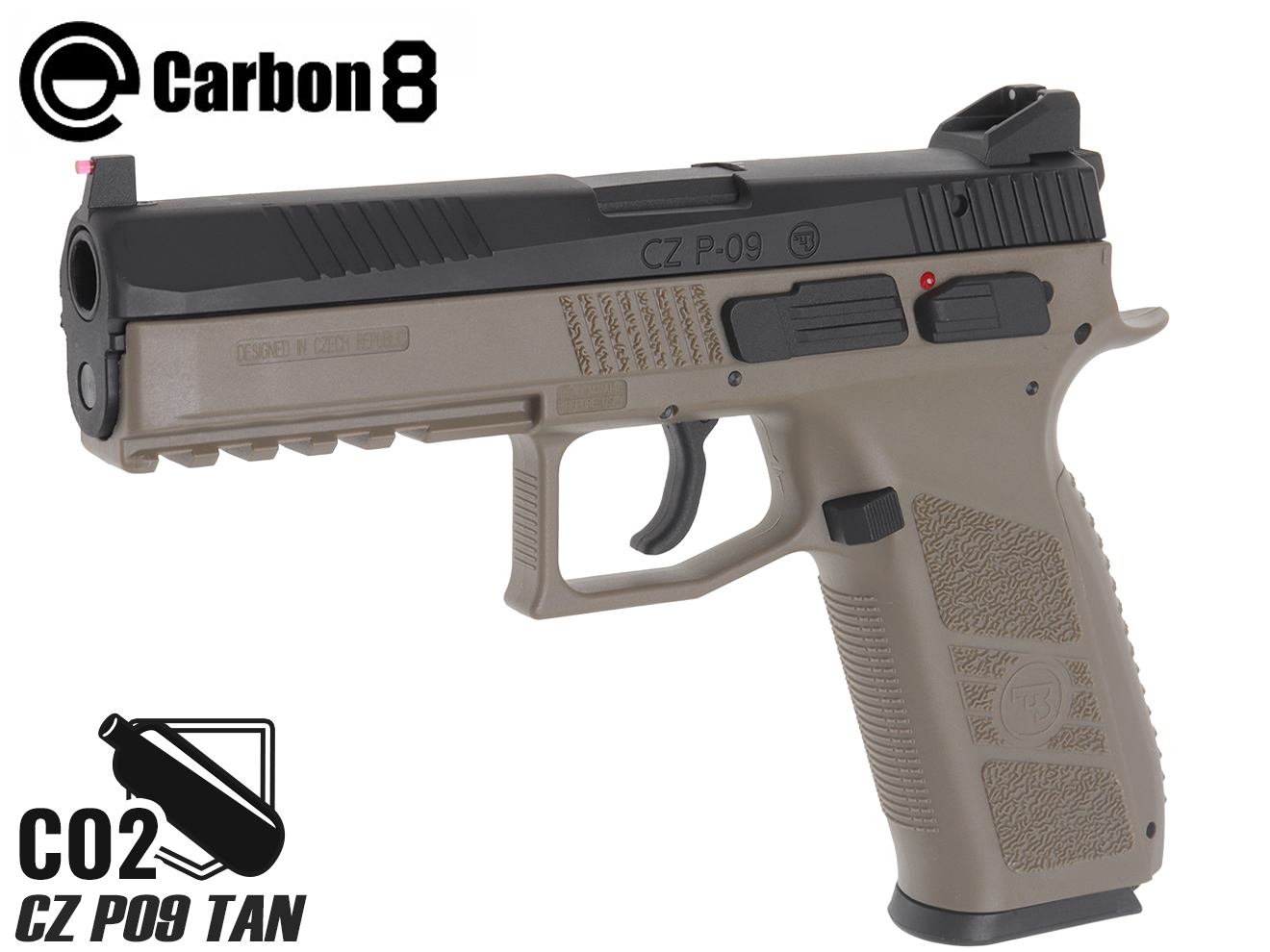 Carbon8 ガスブローバック CZ P09 CO2 ガスガン本体 [カラー：ブラック