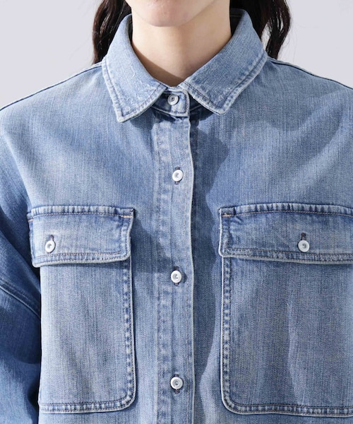 Healthy DENIM／Almond デニムシャツ｜ナノ・ユニバースの通販｜&mall