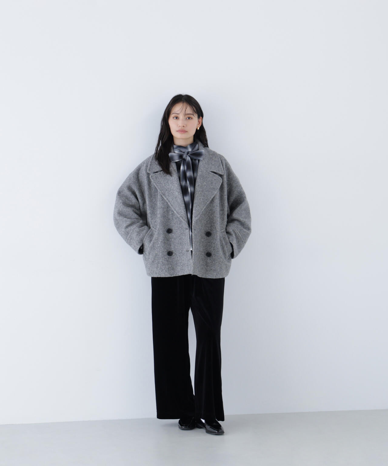 ウーリーフォルムハーフコート | NATURAL BEAUTY BASIC（ナチュラル