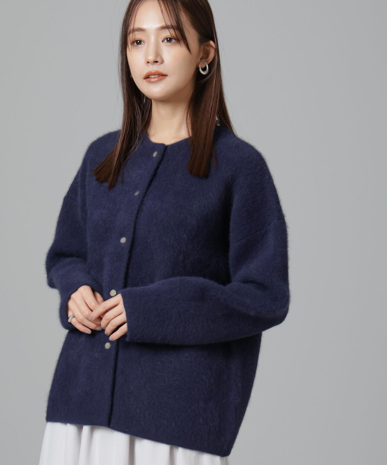 ウォッシャブルフォックスリバーニットジャケット | NANO universe