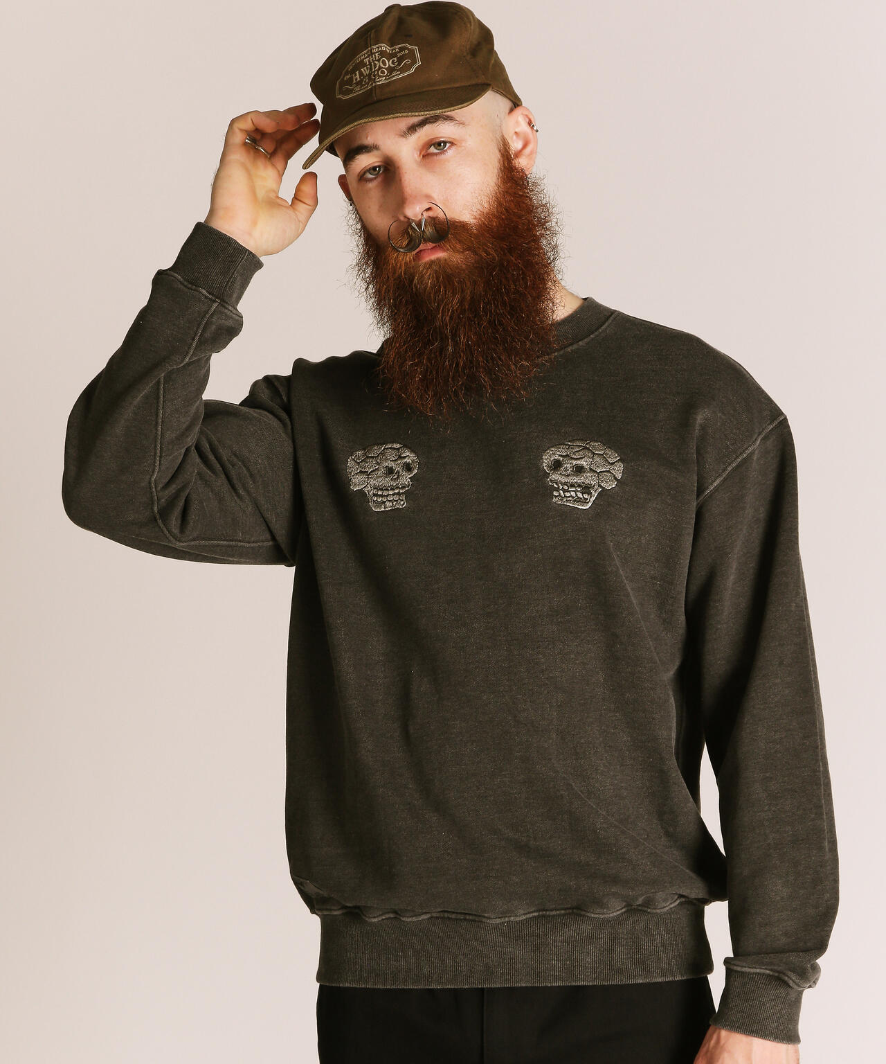 PIGMENT SKULL AND SNAKE CREW SWEAT/ピグメントスカル アンド