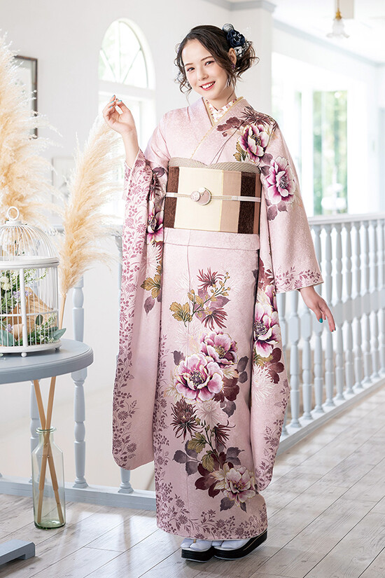 谷屋（TANIYA＆乙女写真堂）の振袖 /ピンク色/紫色/キュート/花柄