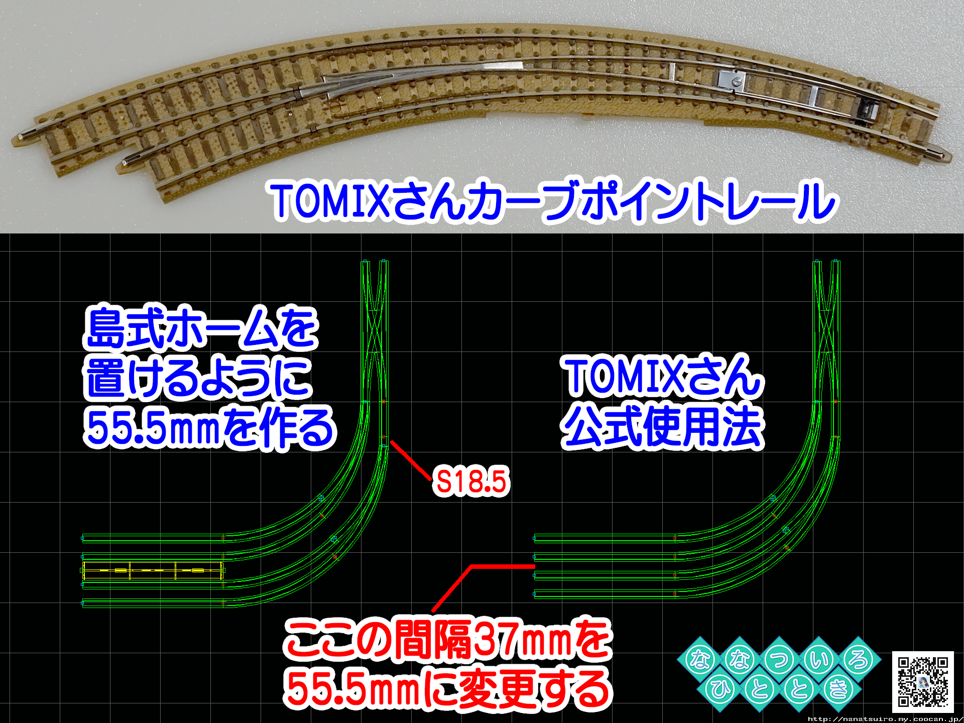 鉄道模型一時 | ◇鉄道模型、TOMIXさんのカーブポイントで複線