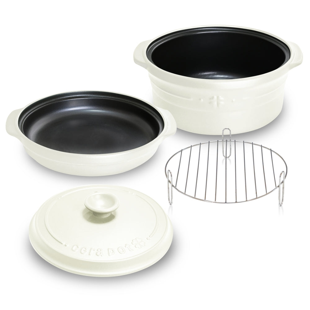 M1304 【未使用】セラポット モスグリーン 26cm 5点セット CERAPOT