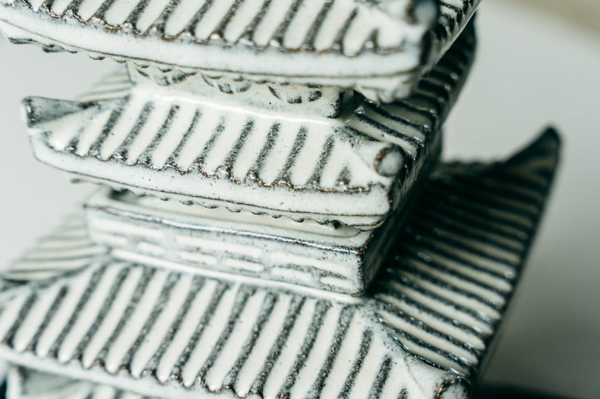 赤膚焼窯元 尾西楽斎】薬師寺東塔基壇土 薬師寺東塔置物｜【ならわし