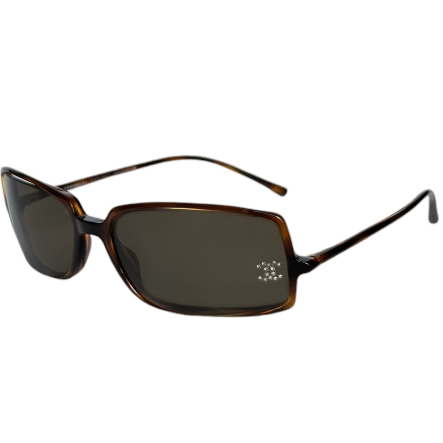 Chanel Diamante Logo Sunglasses in Brown – Nitryl