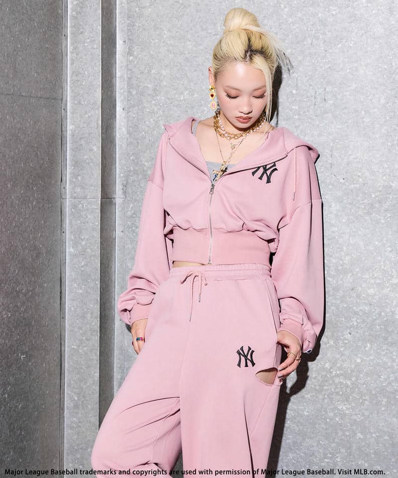 MLB】サイドカッティングスウェットパンツ(F ピンク)｜ スパイラル