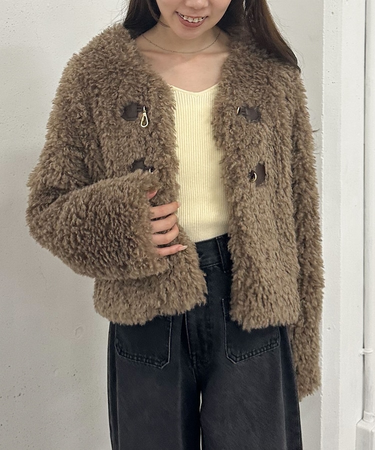 フロントビットプードルファーコート(M IVORY): アウター｜PMbox P&M