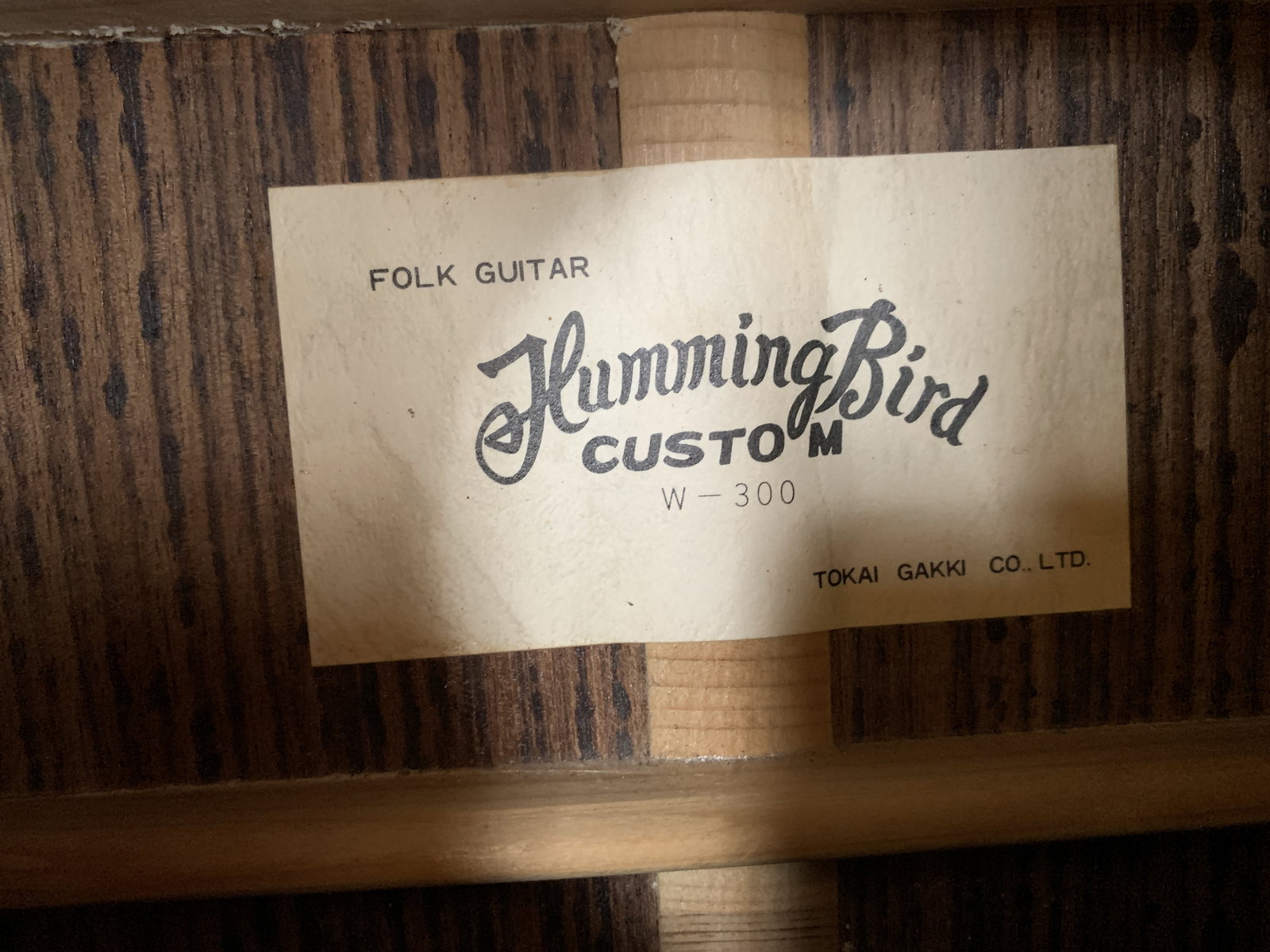 1970s Tokai Hummingbird Custom W-300 natural MIJ