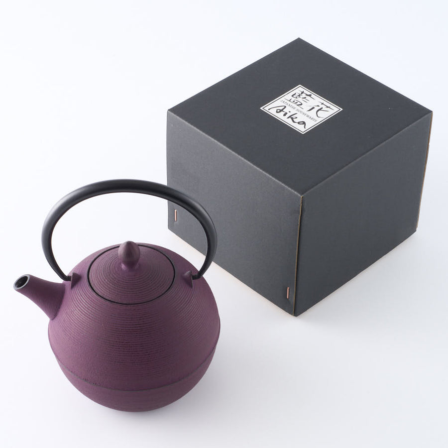 藍花 南部鉄器 日の丸 ダークパープル 鉄急須 ¥19,800 大人の焼き物