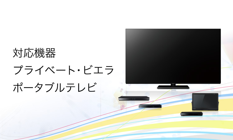 対応機器：プライベート・ビエラ/ポータブルテレビ | 4K液晶・有機EL
