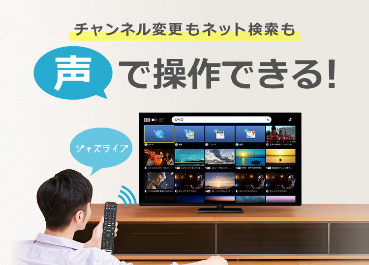 チャンネル変更もネット検索も「声」で操作できる！ | 4K液晶・有機EL