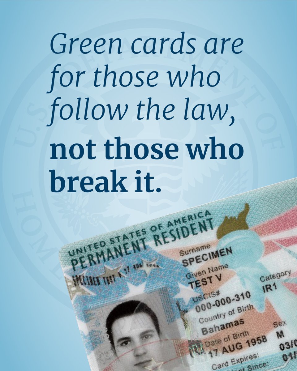 A Colombian national applying for a Green Card showed up at the