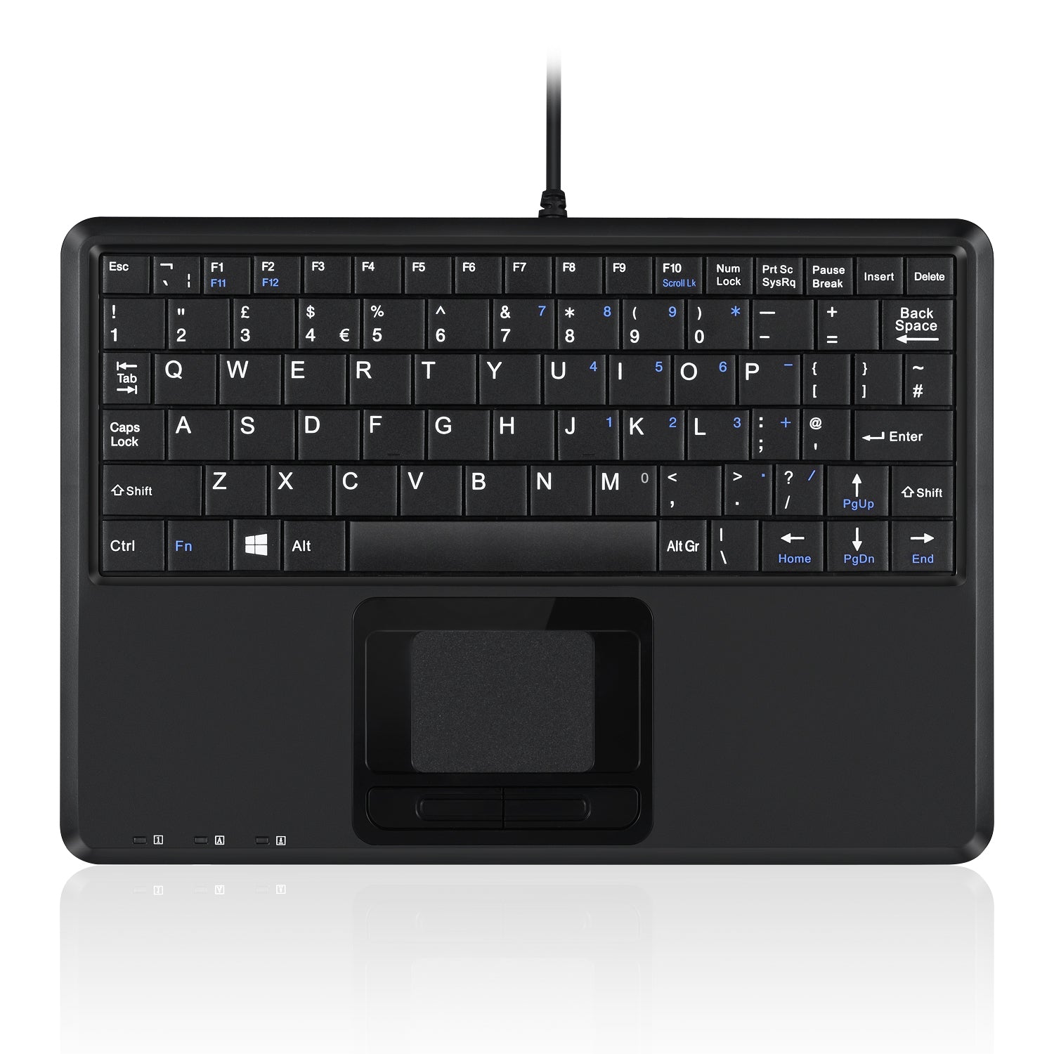 PERIBOARD-510 H Wired Compact Touchpad Keyboard with USB Ports